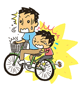 【健やか21】子供を自転車の後ろに乗せる 際は