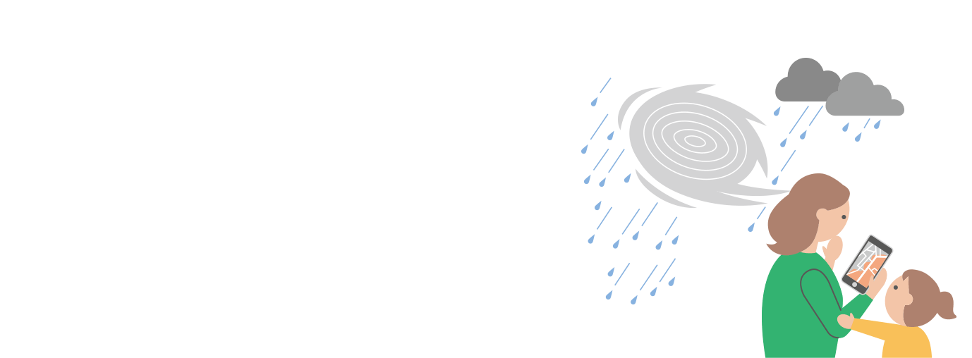 大雨・台風のイラスト
