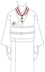 旭日重光章の女性の着用例